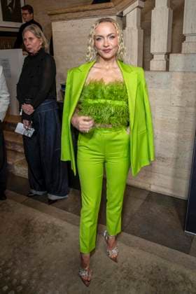 Janin Ullmann in gruen as a guest at the Berlin Opening Night by UFA FUNKE and Gala as part of the Berlinale at the 76th Berlin International Film Festival at Hotel SO Das Stue on Thursday February 12, 2026 in Berlin Berlin Germany