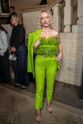 Janin Ullmann in gruen as a guest at the Berlin Opening Night by UFA FUNKE and Gala as part of the Berlinale at the 76th Berlin International Film Festival at Hotel SO Das Stue on Thursday February 12, 2026 in Berlin Berlin Germany