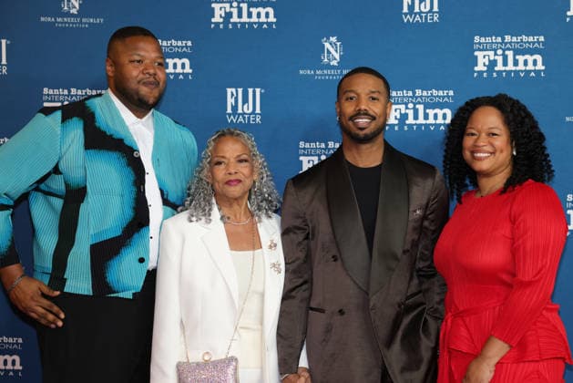 Arrivals for the Outstanding performer of the Year Award at the 41st Annual Santa Barbara Film Festival Featuring: Khalid Jordan, Donna Jordan, Michael B. Jordan and Jamila Jordan-Theus Where: Santa Barbara, California, United States When: 12 Feb 2026 Credit: Jasmine Aissaoui INSTARimages EDITORIAL USE ONLY. NOT FOR USE BY NEWSPAPERS BASED IN THE UK. Copyright: xJasminexAissaouix instar55462530