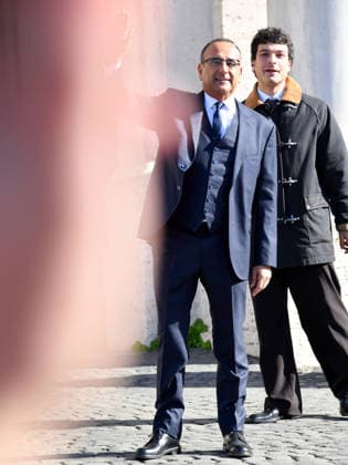 Rome, the delegation of the 76th Sanremo Festival arrives at the Quirinale to meet the President of the Republic. In the photo: Leo Gassmann, Carlo Conti  Copyright: xVincenzoxLandix xipa-agency.netx xVincenzoxLandix IPA_Agency_IPA71421177