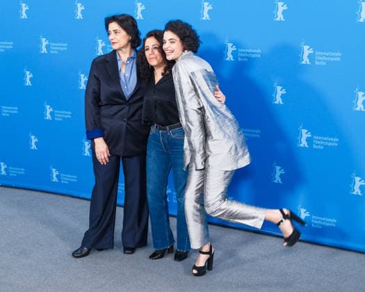 Photocall for In a Whisper , Grand Hyatt Berlin, Berlin, Germany Director Leyla Bouzid, Hiam Abbass and Eya Bouteraa poses at the at the Photocall for In a Whisper during Berlinale (Berlin Film Festival) at Grand Hyatt Berlin, Berlin, , Germany on 13 February 2026., Credit:Julie Edwards Avalon  Copyright: xJuliexEdwardsx xAvalonx 1074609165