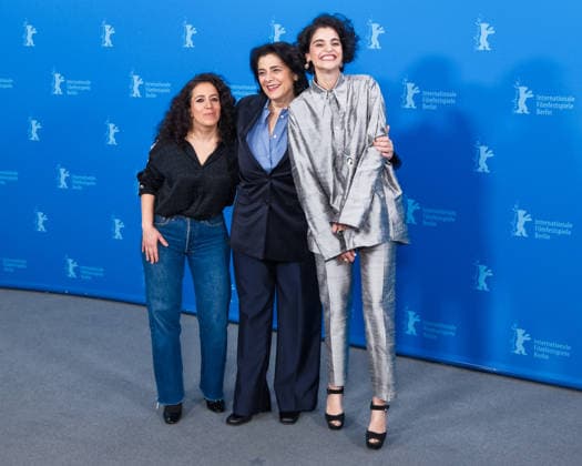 Photocall for In a Whisper , Grand Hyatt Berlin, Berlin, Germany Director Leyla Bouzid, Hiam Abbass and Eya Bouteraa poses at the at the Photocall for In a Whisper during Berlinale (Berlin Film Festival) at Grand Hyatt Berlin, Berlin, , Germany on 13 February 2026., Credit:Julie Edwards Avalon  Copyright: xJuliexEdwardsx xAvalonx 1074609179