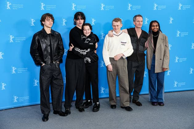Berlin Berlinale, 76 Berlin International Film Festival 2026 Photo Call Sunny Dancer v left left , Conrad Khan, Earl Cave, Bella Ramsey, George Jaques, Neil Patrick Harris, Jasmine Elcock Berlinale, 76 Berlin International Film Festival 2026, 13 02 2026 Press Photo Roger Buerke Copyright: xEibner-Pressefoto RogerxBuerkex EP_RBE