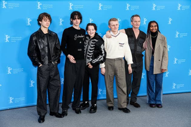 Berlin Berlinale, 76 Berlin International Film Festival 2026 Photo Call Sunny Dancer v left left , Conrad Khan, Earl Cave, Bella Ramsey, George Jaques, Neil Patrick Harris, Jasmine Elcock Berlinale, 76 Berlin International Film Festival 2026, 13 02 2026 Press Photo Roger Buerke Copyright: xEibner-Pressefoto RogerxBuerkex EP_RBE