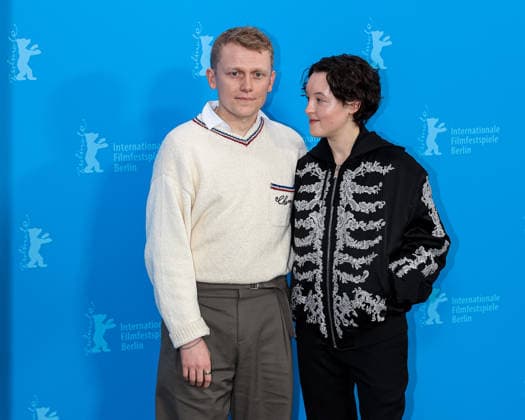 Berlin Berlinale, 76 Berlin International Film Festival 2026 Photo Call Sunny Dancer v Links left , George Jaques Director, Screenwriter Director, Screenwriter , Bella Ramsey Berlinale, 76 Berlin International Film Festival 2026, 13 02 2026 Press Photo Roger Buerke Copyright: xEibner-Pressefoto RogerxBuerkex EP_RBE