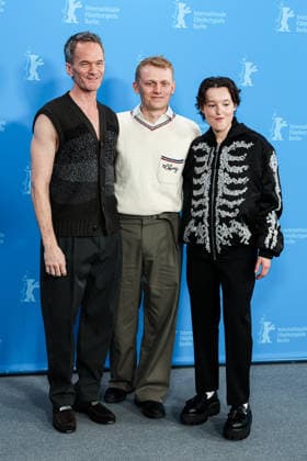 Berlin Berlinale, 76 Berlin International Film Festival 2026 Photo Call Sunny Dancer v Links left , Neil Patrick Harris Actor Actor ,George Jaques Director, Screenwriter Director, Screenwriter , Bella Ramsey Actor Actor Berlinale, 76 Berlin International Film Festival 2026, 13 02 2026 Press Photo Roger Buerke Copyright: xEibner-Pressefoto RogerxBuerkex EP_RBE