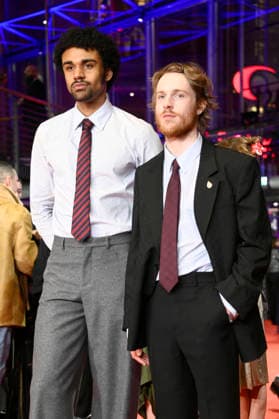 Langston Uibel and Louis Hofmann at the festival opening with the premiere of the feature film No Good Men at the Berlinale 2026 76 Berlin International Film Festival in the Berlinale Palast Berlin, 12 02 2026 Foto:xN.xKubelkax xFuturexImagex opening_7146