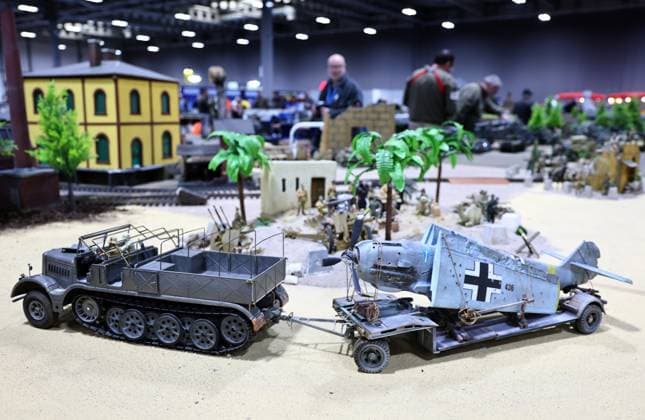 Model Life Model Making Fair 13 02 2026, Erfurt, Thuringia Model Making Fair Model Life in the picture different military scenarios are recreated