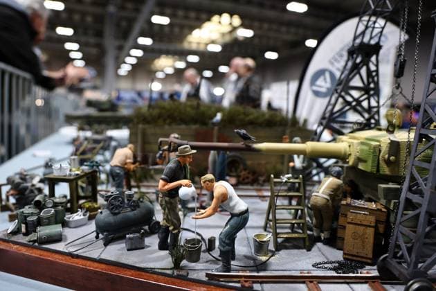 Modell Leben Model Making Fair 13 02 2026, Erfurt, Thuringia Model Making Fair Modell Leben im Bild Scenes from the military scene