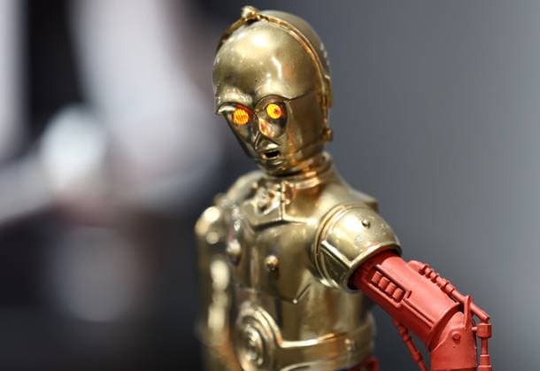 Modell Leben model making fair 13 02 2026, Erfurt, Thuringia model making fair Modell Leben in the picture Star Wars is a theme at the fair, here C 3PO, the protocol druid