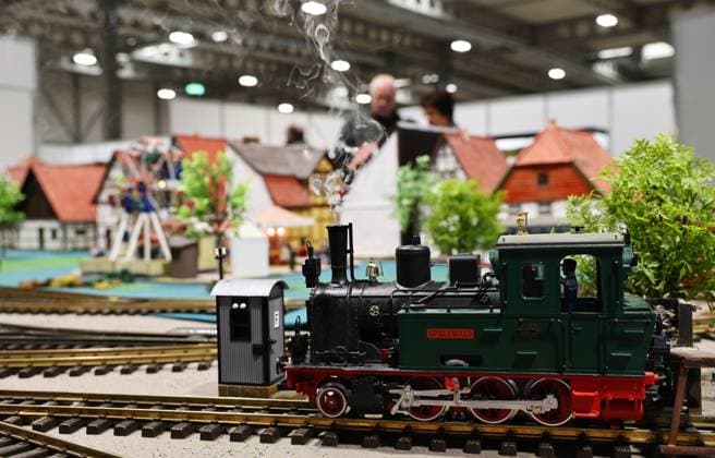Modell Leben Modellbaumesse 13 02 2026, Erfurt, Thuringia Model Making Fair Modell Leben im Bild Moba Ruben Roehrkaste large model railroads run with steam
