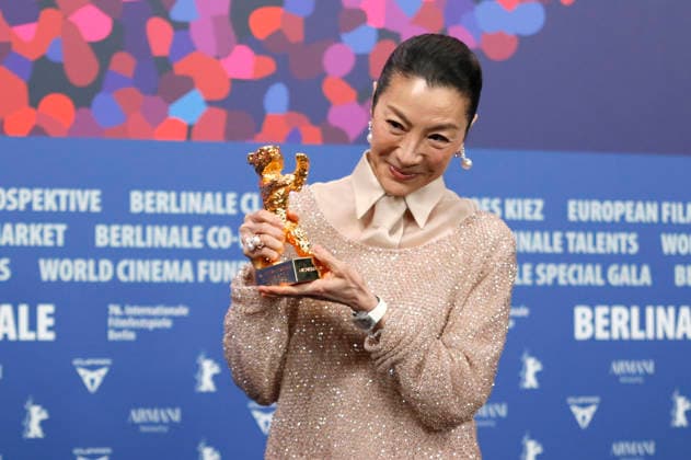 Michelle Yeoh at the press conference for the presentation of the Honorary Golden Bear for Lifetime Achievement at the Berlinale 2026 76 Berlin International Film Festival at the Hotel Grand Hyatt Berlin, 13 02 2025 Foto:xC.xTamckex xFuturexImagex yeoh_6237