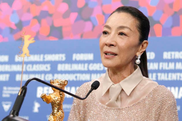 Michelle Yeoh at the press conference for the presentation of the Honorary Golden Bear for Lifetime Achievement at the Berlinale 2026 76 Berlin International Film Festival at the Hotel Grand Hyatt Berlin, 13 02 2025 Foto:xC.xTamckex xFuturexImagex yeoh_6244