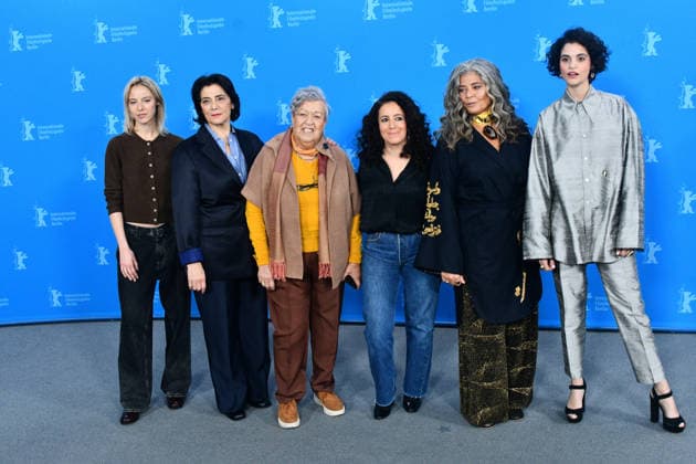 Berlinale International Film Festival Berlin Germany 76th Berlinale Berlin International Film Festival A Voix Basse photocall at the 76th Berlinale International Film Festival Marion Barbeau, Hiam Abbass, Selma Baccar, Director Leyla Bouzid, Fériel Chamari and Eya Bouteraa Thomas Bohlen Starface 2026 02 13 453022 2026 02 13 Berlin Germany  Copyright: xThomasxBohlenx STAR_453022_014