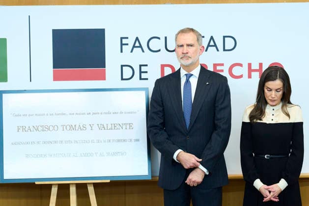 13-02-2026 Madrid Queen Letizia and King Felipe visited the exhibition In Memoriam Toas Y Valiemte 1996-2026 and attended the ceremony of the 30th anniversary of the assassination of Francisco Tomas Y Valiente by the terrorist group ETA at the Faculty of Law in Madrid. No Spain Â  Copyright: xPPEx
