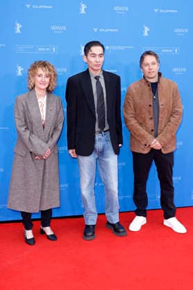 Tricia Tuttle, Han Chong and Sean Baker at the screening of the feature films Sandiwara and Everything Everywhere All at Once at the Berlinale 2026 76 Berlin International Film Festival at Zoo Palast Berlin, 13 02 2026 Foto:xC.xTamckex xFuturexImagex sandiwara_6207