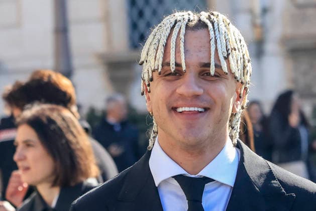 February 13, 2026, Rome, Rome, ITALY: February 13, 2026, Rome. The artists of the 66th Sanremo Music Festival at the Quirinale Palace to meet the President of the Republic. Pictured: Samurai Jay. Rome ITALY  - ZUMAa289 20260213_zia_a289_061 Copyright: xRichardxDexLucax