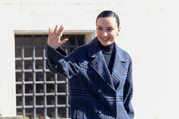 February 13, 2026, Rome, Rome, ITALY: February 13, 2026, Rome. The artists of the 66th Sanremo Festival at the Quirinale Palace to meet the President of the Republic. Pictured: Arisa. Rome ITALY  - ZUMAa289 20260213_zia_a289_086 Copyright: xRichardxDexLucax