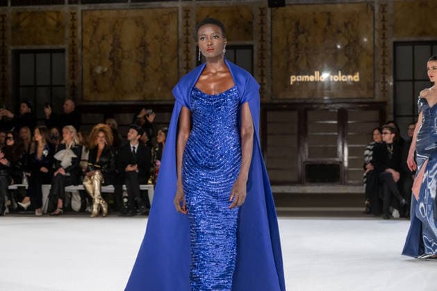 Pamella Roland - Runway - February 2026 New York Fashion Week, New York, USA - 12 Feb 2026 (NEW) Pamella Roland - Runway - February 2026 New York Fashion Week. February 12, 2026, New York, New York, USA: A model walks the runway for the Pamella Roland fashion show during the New York Fashion Week at the New York Public Library on February 12, 2026 in New York City. (Credit: M10s TheNews2) (Foto: M10s Thenews2 imago images) Pamella Roland - Runway - February 2026 New York Fashion Week, New York, USA - 12 Feb 2026  Copyright: xRonxAdarx