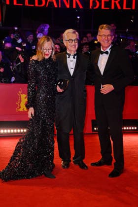 Wim Wenders with his wife Donata Wenders and Wolfram Weimer at the No Good Men premiere and Berlinale opening at the 76th Berlin International Film Festival on 12 02 26