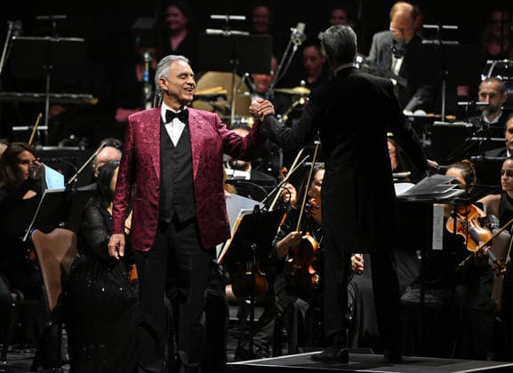 HOLLYWOOD FL - FEBRUARY 12: Andrea Bocelli performs during the Romanza 30th Anniversary World Tour at Hard Rock Live held at the Seminole Hard Rock Hotel & Casino on February 12, 2026 in Hollywood, Florida. Copyright: xmpi04x
