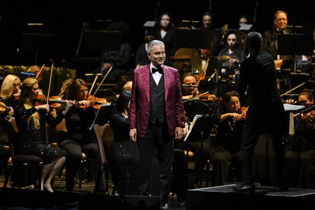 HOLLYWOOD FL - FEBRUARY 12: Andrea Bocelli performs during the Romanza 30th Anniversary World Tour at Hard Rock Live held at the Seminole Hard Rock Hotel & Casino on February 12, 2026 in Hollywood, Florida. Copyright: xmpi04x