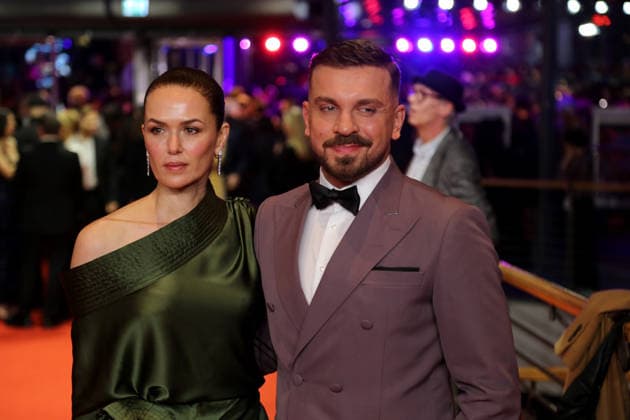 February 12, 2026, Berlin, Germany: Edin Hasanovic and Melika Foroutan pose on the red carpet at the opening ceremony of the 76th Berlin International Film Festival (Berlinale), which is Europe s first major film festival of the year, in Berlin. The festival runs from February 12 to 22, 2026. Berlin Germany - ZUMAf146 20260212_zip_f146_215 Copyright: xRouzbehxFouladix