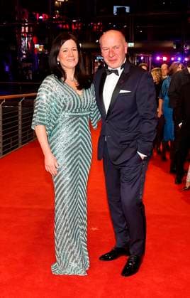 Katharina Guenther Wuensch and Kai Wegner at the opening of the 75th Berlin International Film Festival in the Berlinale Palast at Potsdamer Platz