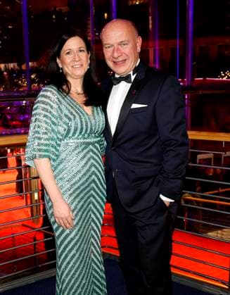 Katharina Guenther Wuensch and Kai Wegner at the opening of the 75th Berlin International Film Festival in the Berlinale Palast at Potsdamer Platz