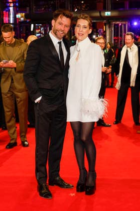 Uli Hanisch and Bibiana Beglau at the opening of the 76th Berlinale International Film Festival with the No Good Men Film Premiere on February 12, 2026 at the Berlinale Palast Berlin