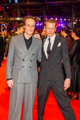 August Diehl and Alexander Scheer at the opening of the 75th Berlin International Film Festival in the Berlinale Palast at Potsdamer Platz