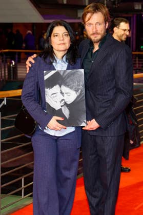 Jasmin Tabatabai, Andreas Pietschmann at the opening of the 75th Berlin International Film Festival in the Berlinale Palast at Potsdamer Platz