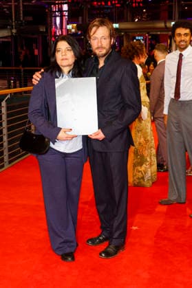 Jasmin Tabatabai, Andreas Pietschmann at the opening of the 75th Berlin International Film Festival in the Berlinale Palast at Potsdamer Platz