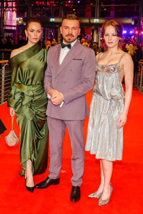 Melika Foroutan, Edin Hasanovic and Devrim Lingnau at the opening of the 76th Berlinale International Film Festival with the No Good Men Film Premiere on 12 02 2026 at the Berlinale Palast Berlin