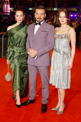 Melika Foroutan, Edin Hasanovic and Devrim Lingnau at the opening of the 76th Berlinale International Film Festival with the No Good Men Film Premiere on 12 02 2026 at the Berlinale Palast Berlin