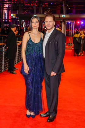 Felicitas Rombold and Daniel Bruehl at the opening of the 75th Berlin International Film Festival in the Berlinale Palast at Potsdamer Platz