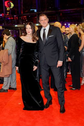 Iris Berben, Heiko Kiesow at the opening of the 75th Berlin International Film Festival in the Berlinale Palast at Potsdamer Platz