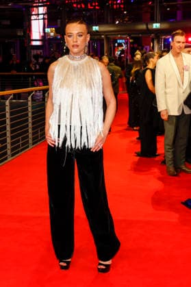 Jeanne Goursaud at the opening of the 75th Berlin International Film Festival in the Berlinale Palast at Potsdamer Platz