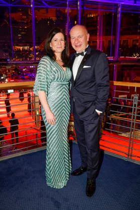 Katharina Guenther Wuensch and Kai Wegner at the opening of the 75th Berlin International Film Festival in the Berlinale Palast at Potsdamer Platz