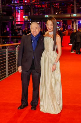 Jean Todt, Michelle Yeoh at the opening of the 75th Berlin International Film Festival in the Berlinale Palast at Potsdamer Platz