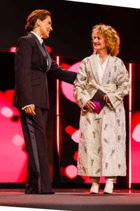 Tricia Tuttel Director of the Berlinale at the opening of the 75th Berlin International Film Festival in the Berlinale Palast at Potsdamer Platz