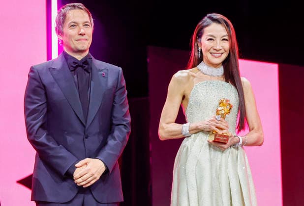 Sean Baker, Michelle Yeoh Golden Bear Award winner at the opening of the 76th Berlinale International Film Festival with the No Good Men Film Premiere on 12 02 2026 at the Berlinale Palast Berlin