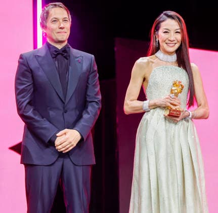 Sean Baker, Michelle Yeoh Golden Bear Award winner at the opening of the 76th Berlinale International Film Festival with the No Good Men Film Premiere on 12 02 2026 at the Berlinale Palast Berlin