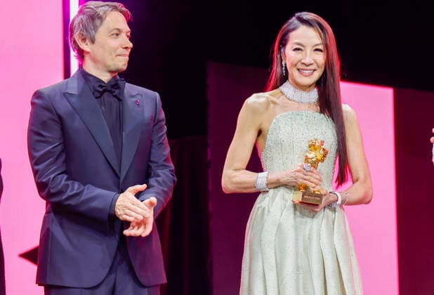 Sean Baker, Michelle Yeoh Golden Bear Award winner at the opening of the 76th Berlinale International Film Festival with the No Good Men Film Premiere on 12 02 2026 at the Berlinale Palast Berlin