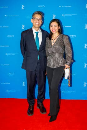 S E Francisco Quiroga Ambassador of Mexico with wife Cipactli Camero Cortís at the opening of the 76th Berlinale International Film Festival with the No Good Men Film Premiere on 12 02 2026 at the Berlinale Palast Berlin