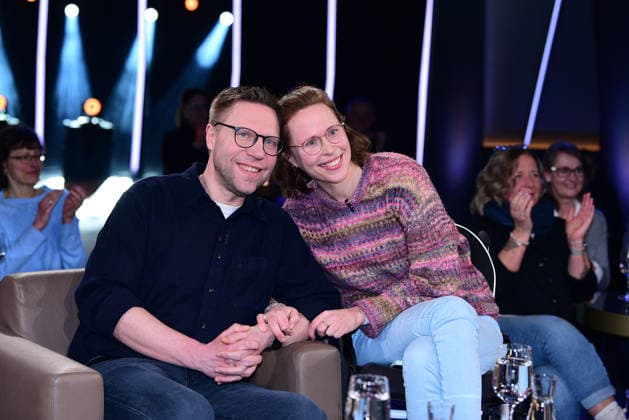 Bjoern Scholz and Tanja Scholz as guests on the NDR talk show on 13 February 2026 in Hamburg NDR talk show on 13 February 2026 in Hamburg