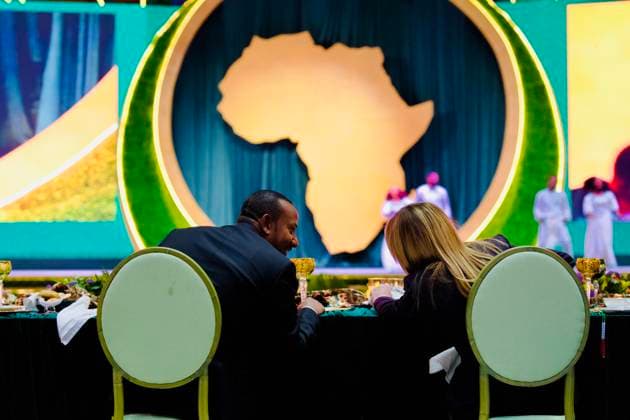 February 13, 2026, Addis Abeba: La presidente del Consiglio Giorgia Meloni al secondo vertice Italia-Africa, Addis Abeba, 13 febbraio 2026 ANSA ufficio stampa Palazzo Chigi +++ UFFICIO STAMPA PALAZZO CHIGI +++ FOTO NON IN VENDITA - DA USARE SOLO PER FINI GIORNALISTICI +++ NPK +++ .--- .An handout picture provided by Palazzo Chigi press office handout shows the italian Prime Minister Giorgia Meloni at the second Italy-Africa summit, Addis Ababa, February 13, 2026 ANSA Palazzo Chigi press office handout +++ ANSA PROVIDES ACCESS TO THIS HANDOUT PHOTO TO BE USED SOLELY TO ILLUSTRATE NEWS REPORTING OR COMMENTARY ON THE FACTS OR EVENTS DEPICTED IN THIS IMAGE - NO ARCHIVING - NO LICENSING - NPK Addis Abeba  - ZUMAa110 20260213_zaf_a110_056 Copyright: xPalazzoxChigixPressxOfficexHandox