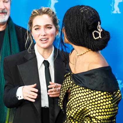 Photocall for Good Luck, Have Fun, Don™t Die , Grand Hyatt Berlin, Berlin, Germany Zazie Beetz and Haley Lu Richardson poses at the Photocall for Good Luck, Have Fun, Don™t Die during Berlinale (Berlin Film Festival) at Grand Hyatt Berlin, Berlin, , Germany on 13 February 2026., Credit:Julie Edwards Avalon Copyright: xJuliexEdwardsx xAvalonx 1074737394