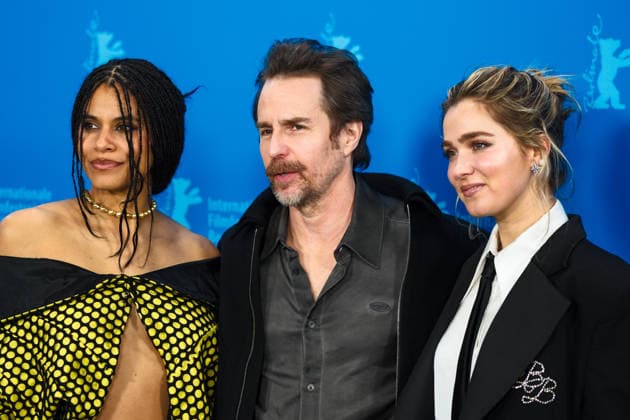 Photocall for Good Luck, Have Fun, Don™t Die , Grand Hyatt Berlin, Berlin, Germany Zazie Beetz, Sam Rockwell and Haley Lu Richardson poses at the Photocall for Good Luck, Have Fun, Don™t Die during Berlinale (Berlin Film Festival) at Grand Hyatt Berlin, Berlin, , Germany on 13 February 2026., Credit:Julie Edwards Avalon Copyright: xJuliexEdwardsx xAvalonx 1074737542