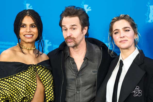 Zazie Beetz, Sam Rockwell and Haley Lu Richardson at the photocall for the feature film Good Luck, Have Fun, Don t Die at the Berlinale 2026 76 Berlin International Film Festival at the Hotel Grand Hyatt Berlin, 13 02 2026 Foto:xJ.xEdwardsx xFuturexImagex luck_6254